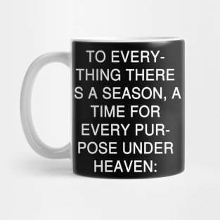 Ecclesiastes 3:1 (NKJV) Bible Verse Typography Mug